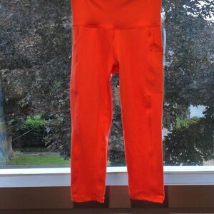 IDEOLOGY Activewear High Rise Side Pocket Cropped Leggings Size XS Guava Flow